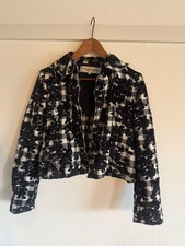 USED COMME DES GARCONS FLORAL EMBROIDERED CROPPED JACKET, SIZE GOOD