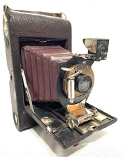 No.3 Folding Pocket Kodak Model C Vintage Red Bellows Camera