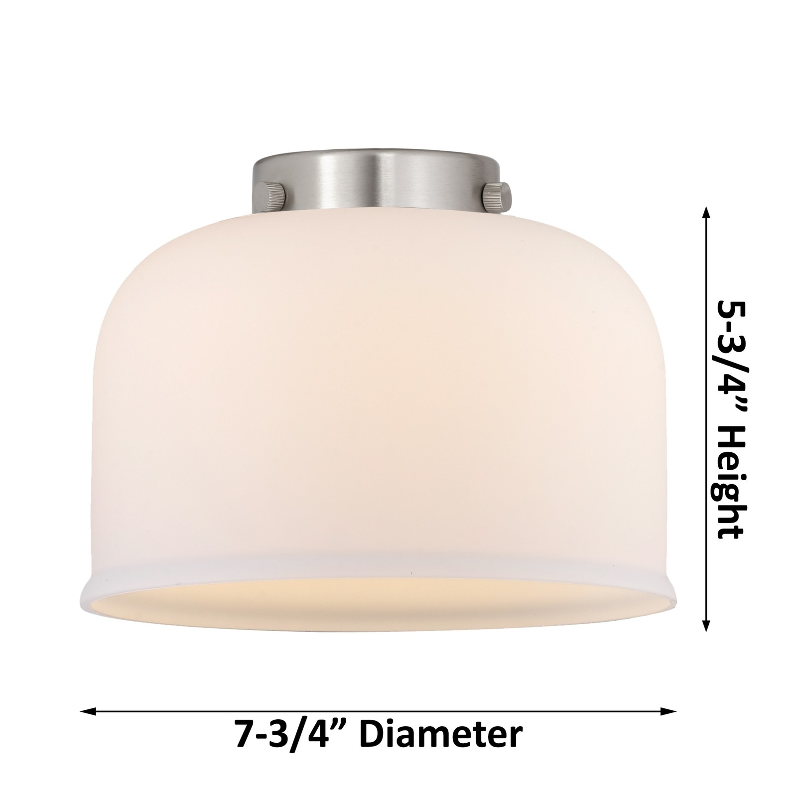 Innovations Lighting Nouveau 2 Bell 8-Inch Semi-Flush Mount Fixture 1 Light