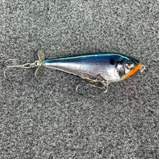 Bagley's Super Stinger SS-3 Vintage Topwater Prop Bait Blue Silver Chrome SS3-F7