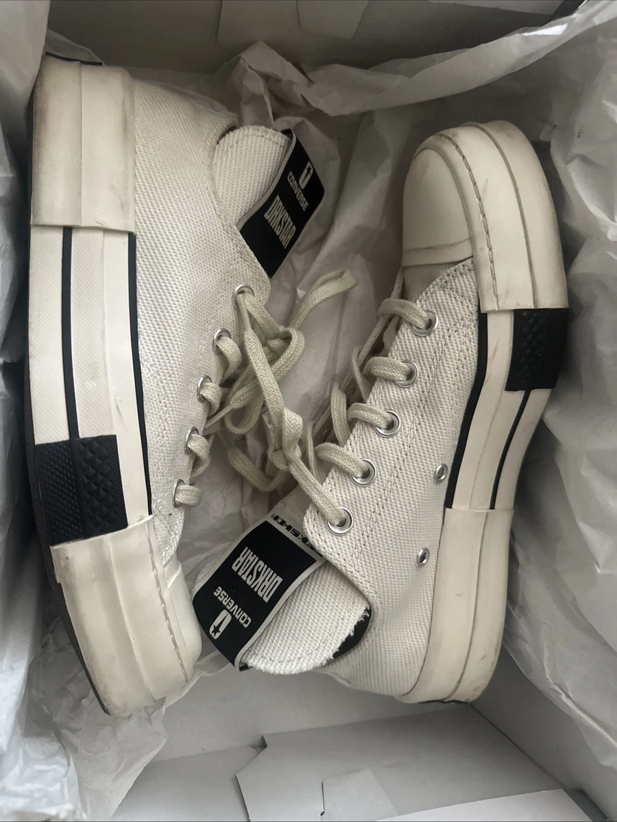 Rick Owens x Converse DRKSHDW DRKSTAR Chuck 70 Low Egret for Sale