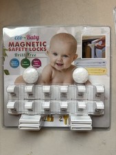 Eco-Baby 10 Piece Cabinet  Drawer Magnetic Safety Locks Drill-Free New In PKG