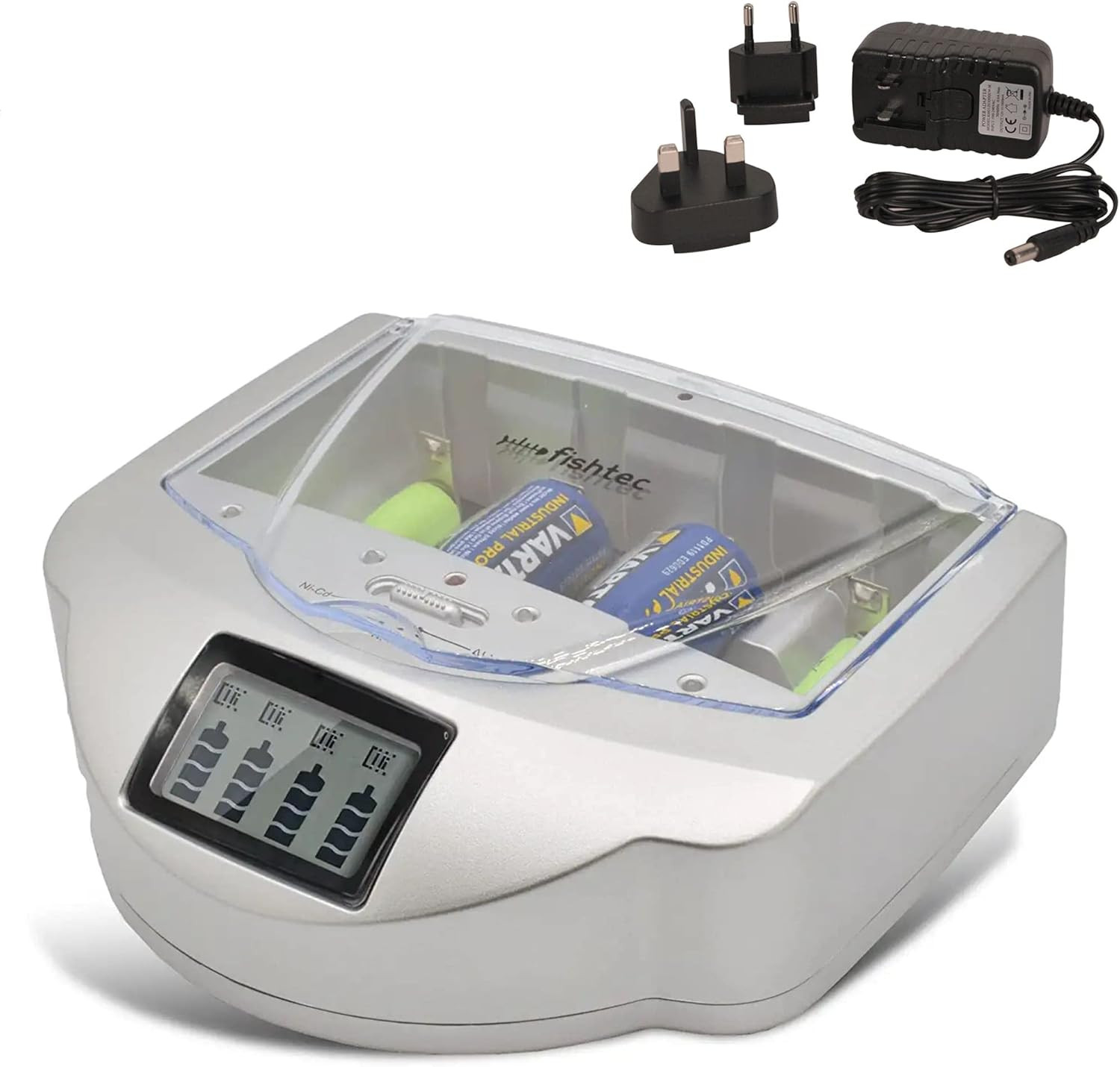 Chargeur universel contre les pannes de piles LR6 LR3 et blocs 9V à affichage LCD