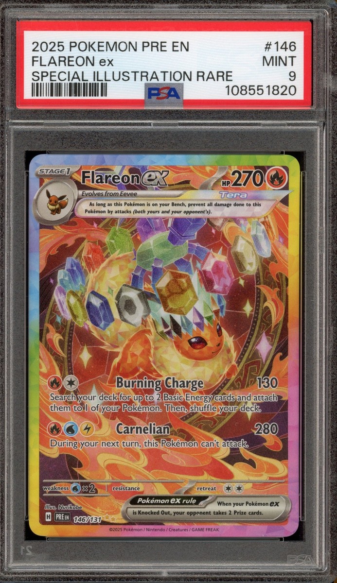 ポケモンカードゲーム FLAREON ex SPECIAL ART RARE Pokemon Flareon ex Prismatic Evolutions Special Illustration Rare