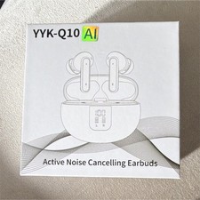 YYK Q10 AI Noise Cancelling Wireless Earbuds White Light Blue