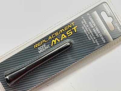 Metra CF-RMCF 4'' Black Carbon Fiber Design Universal Replacement Antenna Mast
