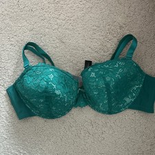 Image of Ann Summers Timeless Affair Green Plunge Bra Size 42D - FREE POST