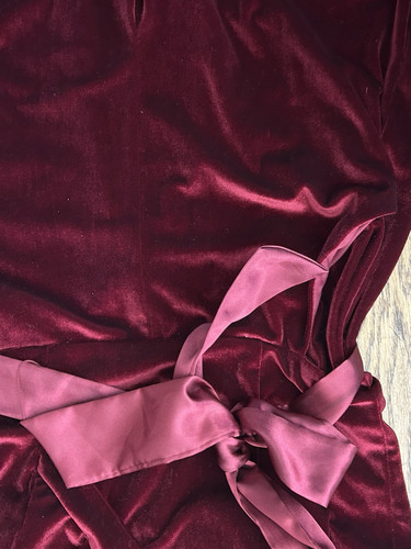 Premier Amour Burgundy Velvet Jumpsuit 12 - Picture 7 of 12