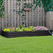 Galvanised Steel Raised Garden Bed Outdoor Planter Box with Open Bottom