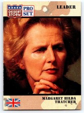 1991 Pro Set Desert Storm #84 Margaret Thatcher