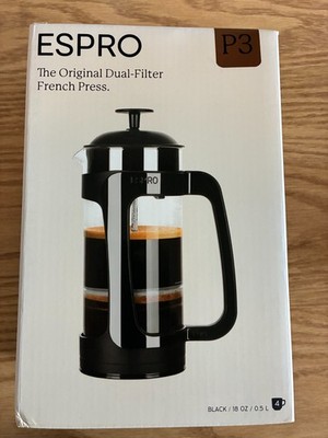 ESPRO P3 French Press Coffee Maker   Patented Double Micro-Filter 32 oz, Red