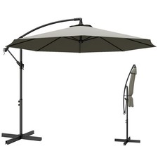 Image of Outsunny 3(m) Banana Parasol Cantilever Umbrella Garden