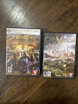 Sid Meier s Civilization Game Lot Of 2 PC Games (IV Colonization, V) E4-055