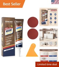 Wood Filler, 6.15 oz Paintable Wood Putty, Easy to Sand, Shrink  Crack Resis...