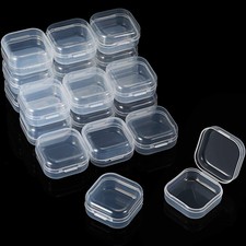 36 Pieces Rectangle Clear Plastic Containers Transparent Beads Storage Contai...