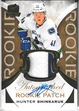 2015/16 Upper Deck The Cup Gold Rookie Hunter Shinkaruk Auto Patch RC /24