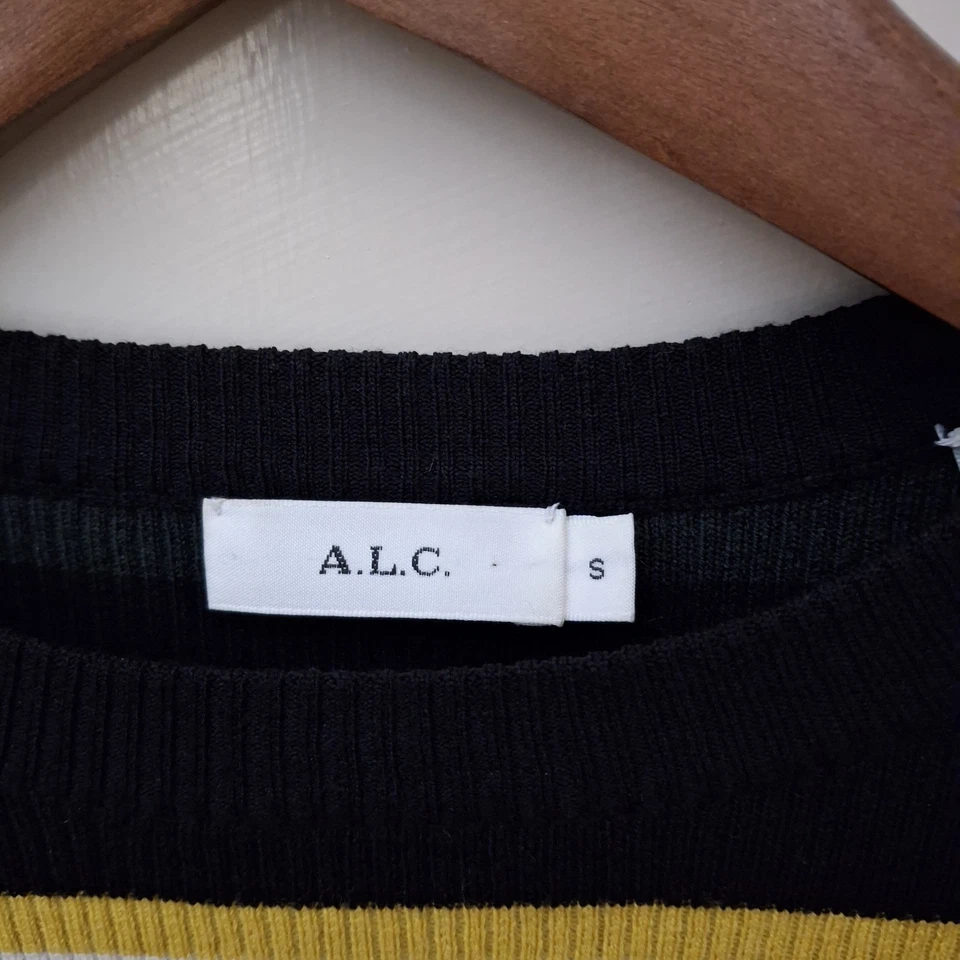 A.L.C. Top de mujer pequeño a rayas acanalado manga larga_2_4834_8 Foto 3 de 4