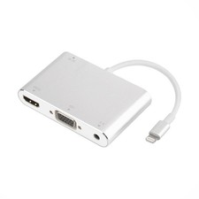 Lightning to HDMI VGA Audio Adapter Converter Cable Plug and Play 2 in 1