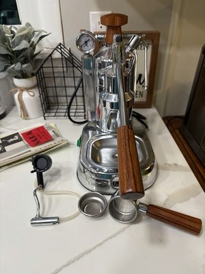 Vintage La Pavoni Europiccola Manual Espresso Machine with Cappuccino attachment