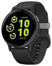 Garmin 010-02862-10 Vivoactive Smartwatch 5 schiefer Aluminiumlünette mit schwarzem Gehäuse