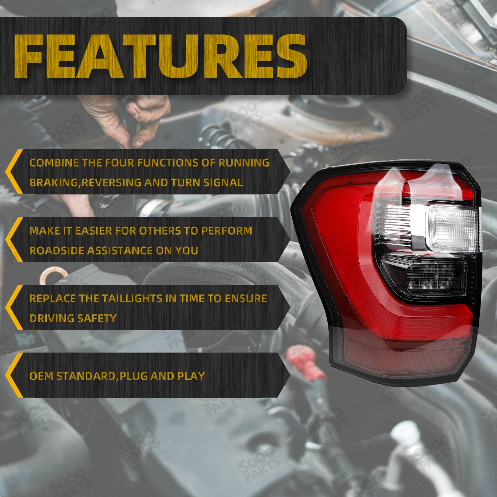 Pair Left & Right LED Tail Light Rear Lamp For 18-2021 Ford Expedition FO2801272