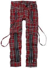 Banned Alternative Stoffhose Herren Avengence Check rot