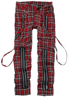 Banned Alternative Stoffhose Herren Avengence Check rot