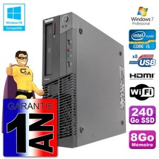 Lenovo PC M92p SFF Intel I5-3470 8Go DDR3 SSD 240Go Wifi W7 (Reconditionné Certi