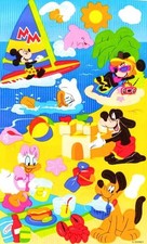  VINTAGE  Maxi MICKEY MOUSE VACATION Sandylion Stickers Kromekote