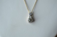 0.40ct Narsipatnam Alexandrite Pendant & 20" Chain 18K YG Plated over FineSilver