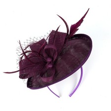 New Feather Wedding Fascinator Hat Evening Party Mesh Hair Band Tea Party