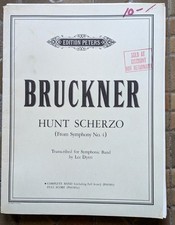 Bruckner HUNT SCHERZO from Sym 4 for CONCERT BAND complete set - NEW