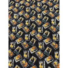 Halloween Fabric Owl Moon Witch Pumpkin Black Cat Bat Cotton Sewing 150 X 88