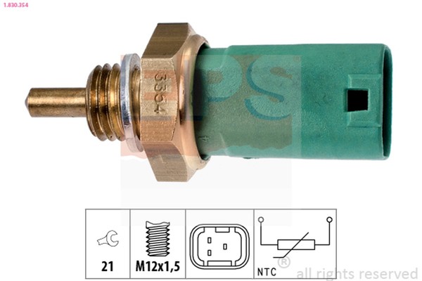Eps KüHlmittel Wasser Temperatur Sensor 1.830.354 M12X1,5 FüR Renault Clio 3 BR0-image