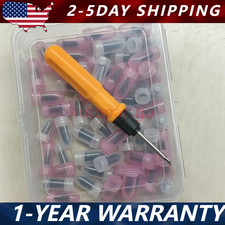 100x Tire Repair Rubber Nails Tyre Puncture Repair Screws Kit w/ Screwdriver