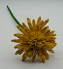 VINTAGE FRENCH GLASS BEADED FLOWER HANDMADE