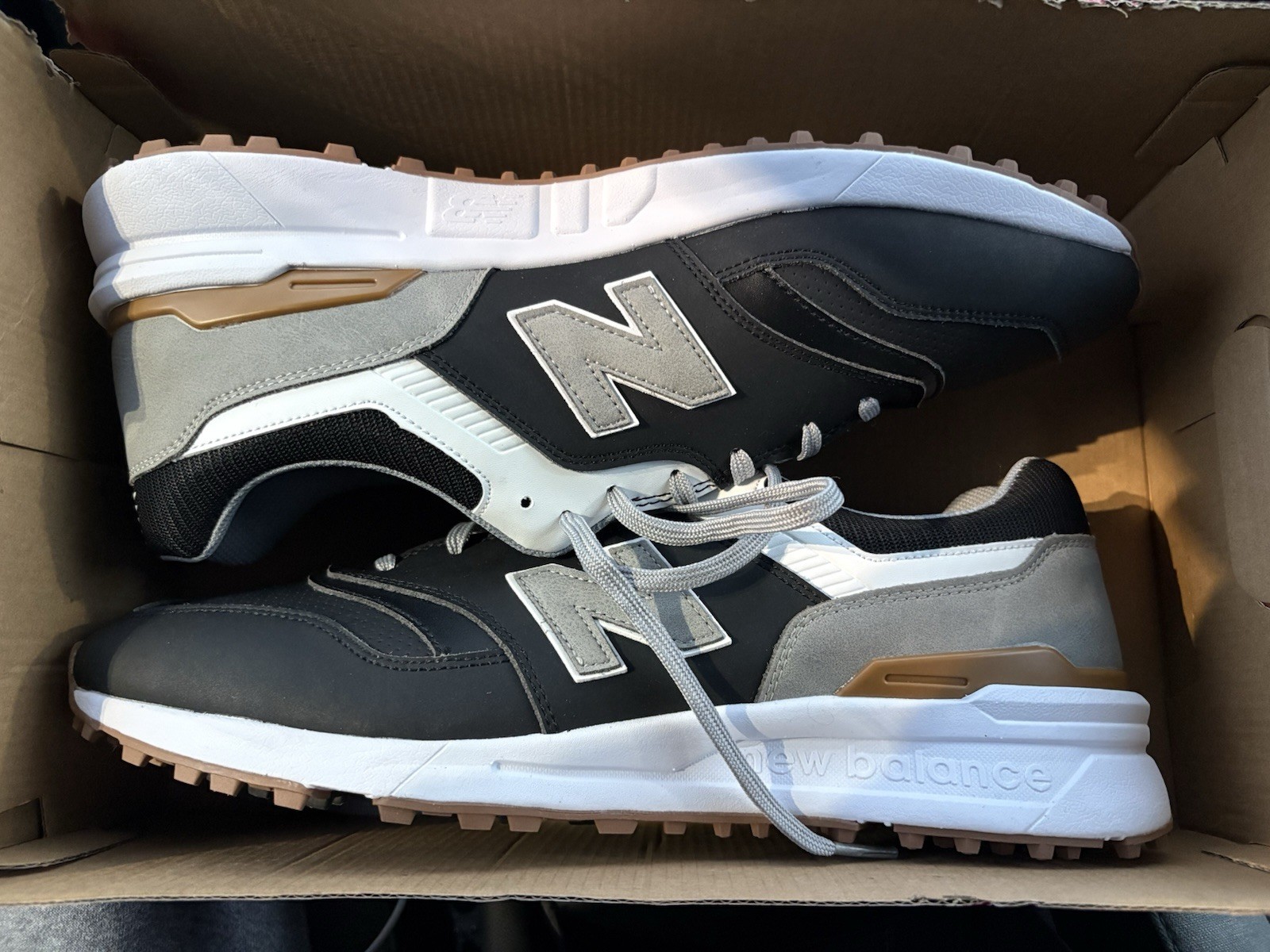 997 Sl Black/white Mg997sbw D New  Men&rsquo;s Size 14