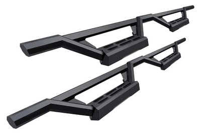 For Chevy Silverado 3500 HD 07-19 Nerf Bars M3 Series Drop Down Cab Length Black