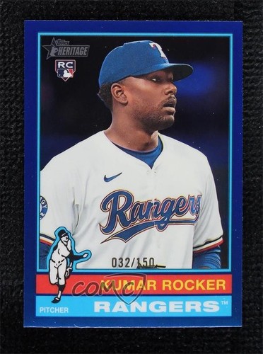 2025 Topps Heritage Chrome Blue Border /150 Kumar Rocker #179 Rookie RC ...
