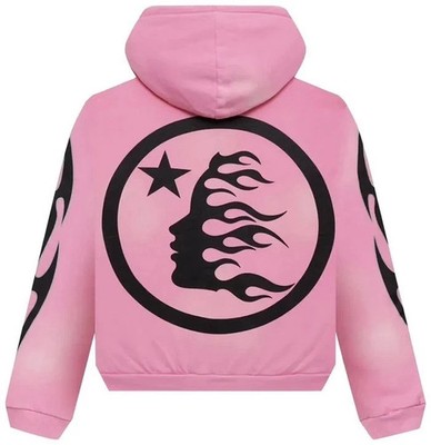 Hellstar Pink Flame Zip-Up Hoodie Size Medium | eBay