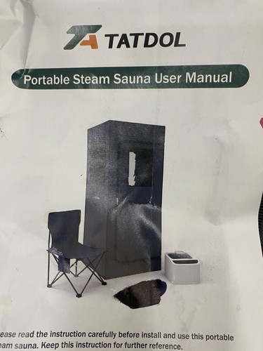 TATDOL Portable Home Steam Sauna Full Size Personal Sauna Tent Missing Remote - Picture 4 of 7