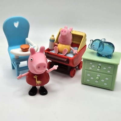 RARE Peppa Pig Baby Alexander's Visit Playset Complete Light Up Elephant Light