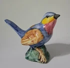 Vintage Stangl Hand Painted Pottery Bird 4" Statue Indigo Bunting #3589
