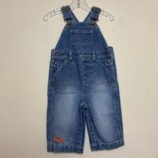 Vintage Gymboree 6-12 Months Denim Jean Plane Overalls 2005 Y2K New NWT