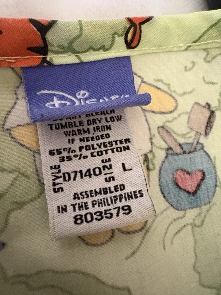 Blusa esfoliante Disney Winnie The Pooh and Eeyore, gola V tamanho grande em excelente estado usado - Imagem 2 de 4