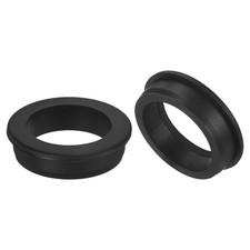 2Pack 2-1/4 Inch Drill Hole 1-3/4 Inch ID Silicone Rubber Grommets [Black]/