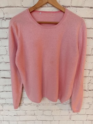 Gleneagles of Scotland Damenpullover 100 % Kaschmir Large UK 12 bis 14 Rundhalsausschnitt