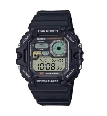 Casio Digital Graph Tide and Moon Phase Quartz 100m Men's