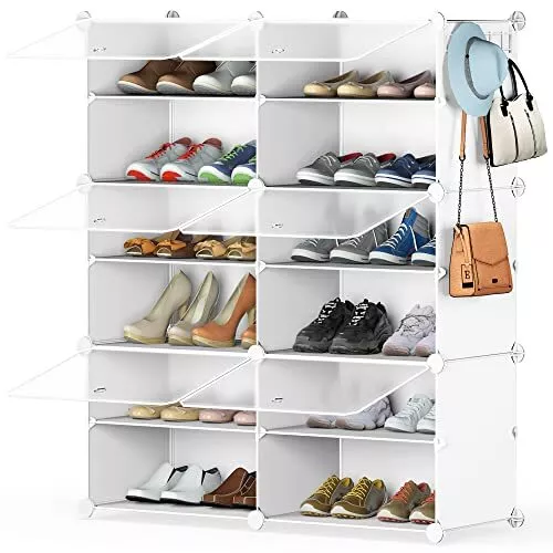 6-Tier Shoe Storage Rack Organizer Closet Shoes Shelf Cabinet Bedroom 24  Pair