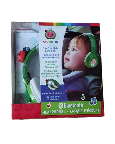Baby Wireless Bluetooth Rechargeable Headphones Childrens - Ekids CoComelon NEW 